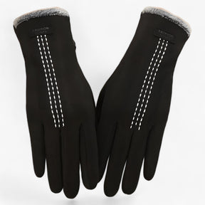 Gloves : Handschoenen Roze - Vintage Winterhandschoenen - Warmte, Comfort & Touchscreen in Zwart Eén Maat van Pantino