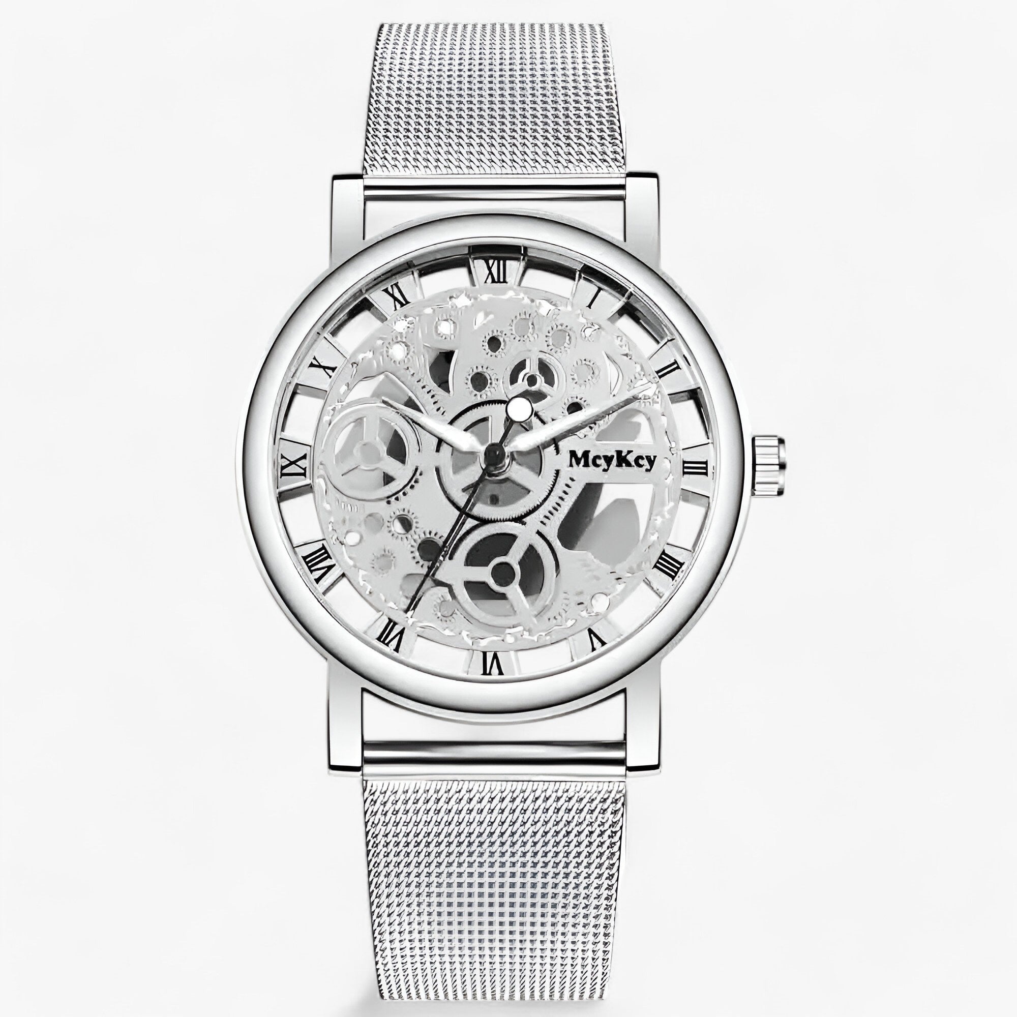 watches : Trendy Skelethorloge Dames - Elegante Metalen Horloge voor - Zilver in zilver van Pantino