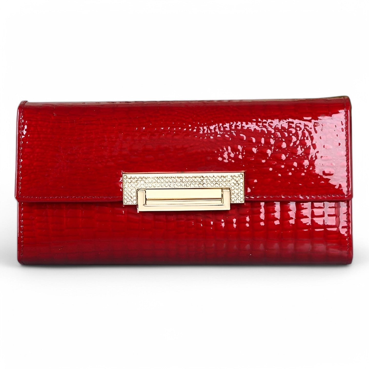 Wallet : Elegant & Duurzaam - Luxe Echt Lederen Damesportemonnee - Groen in rode portemonnee dames van Pantino
