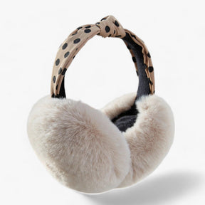 Earmuffs : Nepvachten in Kunstbont - Gezellige Winterwarmte - Zwart Wit in Stip A van Pantino