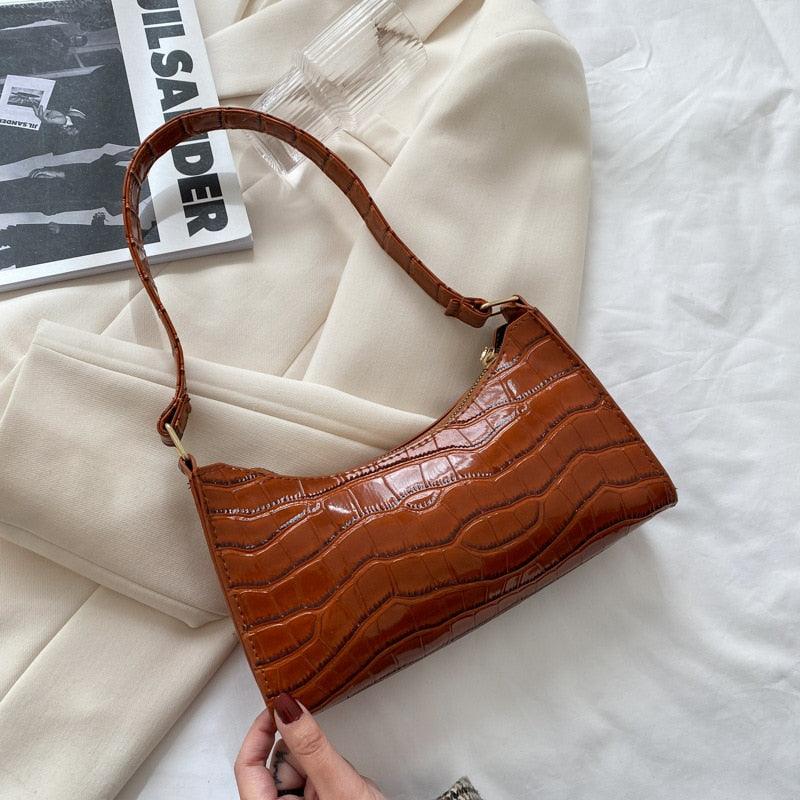 Dress : Handtas Dames Zwart - Trendy Design - Synthetisch Leer in Licht Bruin van Pantino
