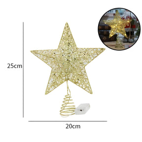 home & garden : Sterrenachtige Elegant - Bovenste Ster Ornamenten Kerstlicht - Verlicht Uw Eindejaarsfeest in 20cm Goud van Pantino