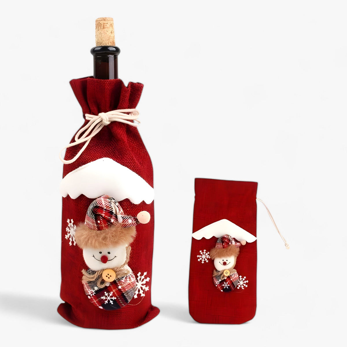 home & garden : FengRise Decoratie - Flessenhoes Kerstman - Kerstsocken Cadeaustandaard in 2 14x16cm van Pantino