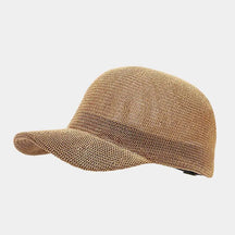 Sun Hat : Geweven Zonnehoed Dames - ChicShade Beige Strohoed met Brede Rand in Bruin van Pantino