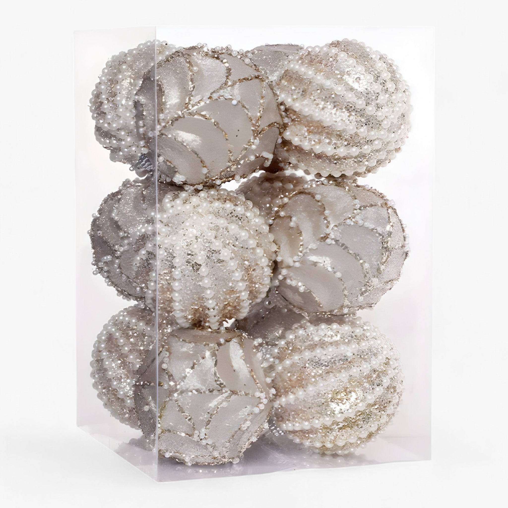 home & garden : Fonkelende met Lovertjes Versierde Hangende Kerstballen - Voeg Glamour Toe aan Je Boomdecoratie - Goud in Goud 8cm van Pantino