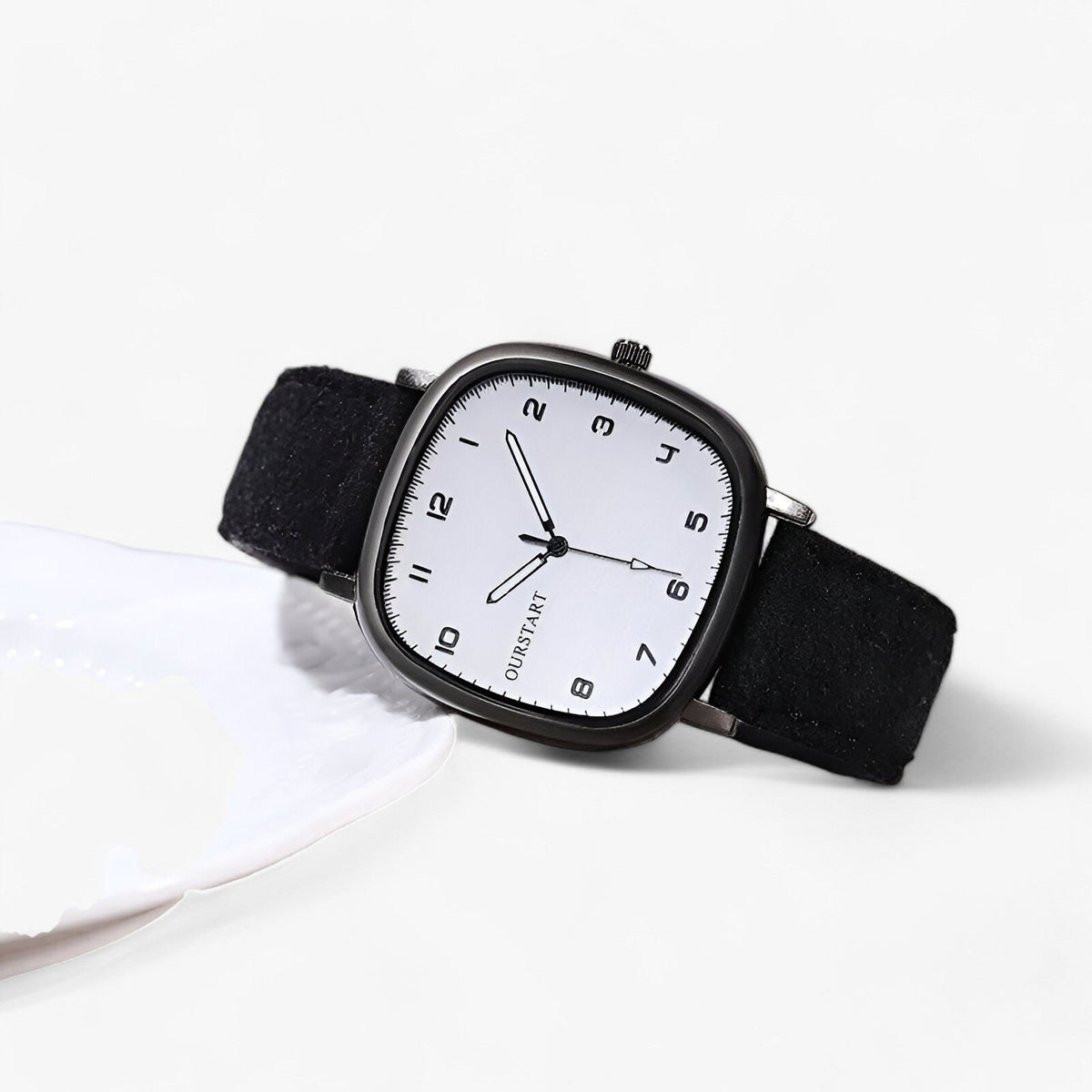 watches : Horloge Dames Groen - Vintage Firkanthøj - Elegante met Leren Band in van Pantino