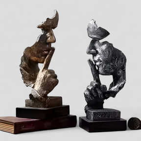 other : Stille Uitdrukking, Stimulerend Art Déco Beeldhouwwerk - Goud in van Pantino