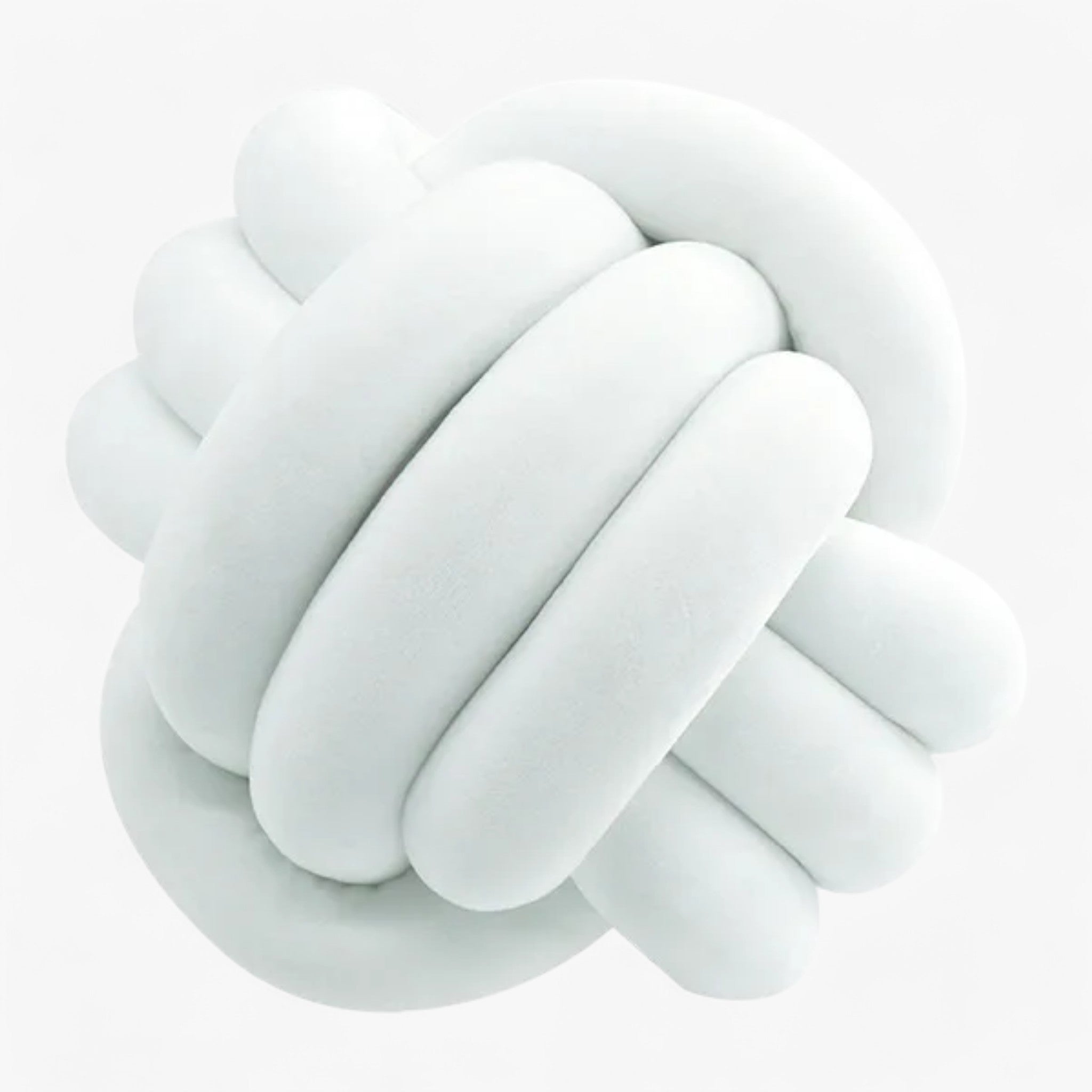home & garden : Ronde Knoop Kussen - Knus en Decoratief - Beige in Wit van Pantino