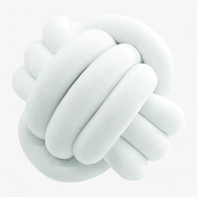 home & garden : Ronde Knoop Kussen - Knus en Decoratief - Beige in Wit van Pantino
