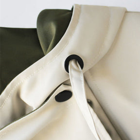 Coat : Mantel Paradiso Wit - Oversized Patchwork Capuchon in van Pantino