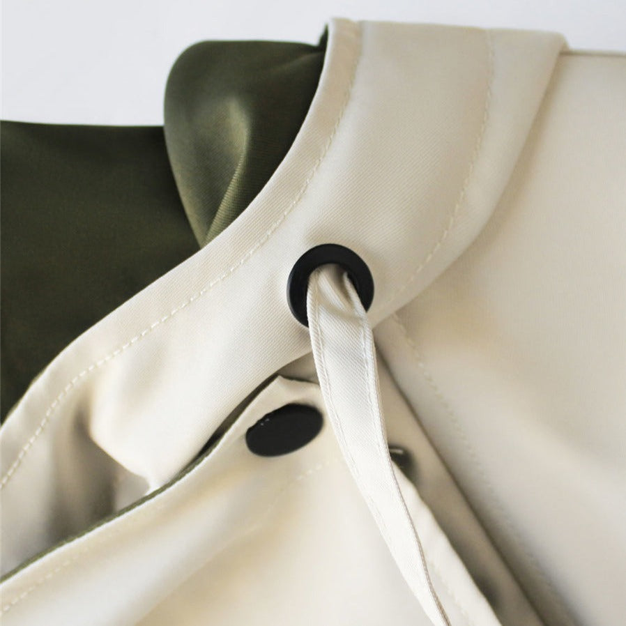 Coat : Mantel Paradiso Wit - Oversized Patchwork Capuchon in van Pantino