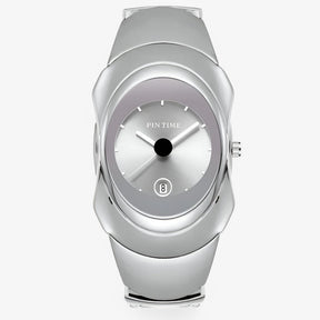 watches : Horloge S Glanzend Rood - Luxe Lichtgevend in Zilverachtig van Pantino