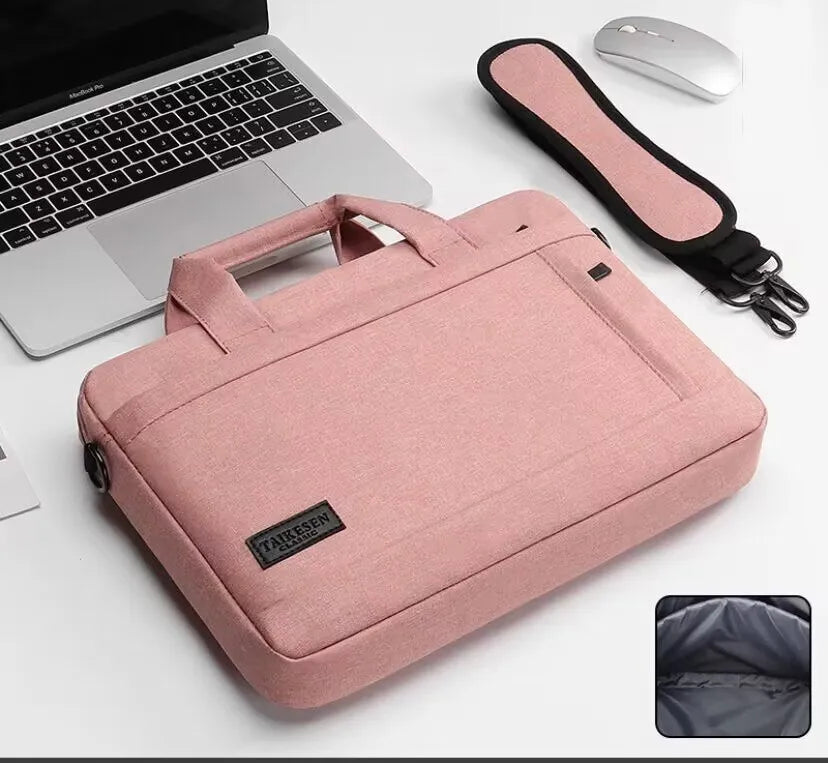 bags : Laptoptas Grijs - PixelPack - Moderne in Roze van Pantino