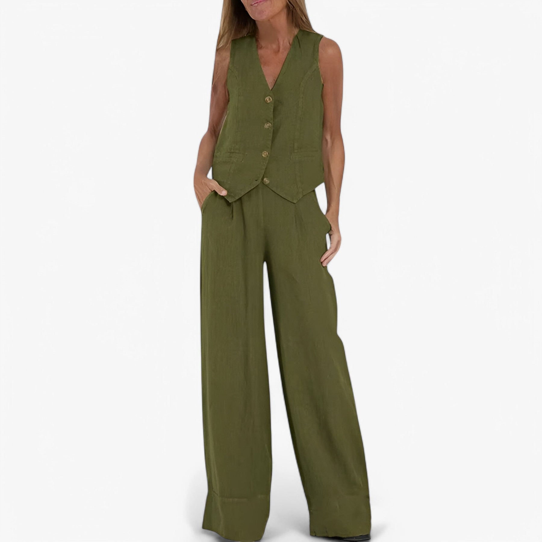 Outfit Sets : Mouwloos vest (met gratis bijpassende broek) in van Pantino