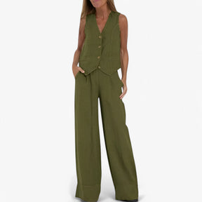 Outfit Sets : Mouwloos vest (met gratis bijpassende broek) in van Pantino