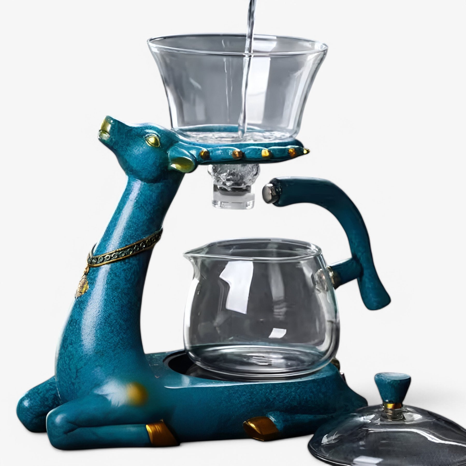home & garden : Glazen Theepot met Infuser Helder Blauw in van Pantino