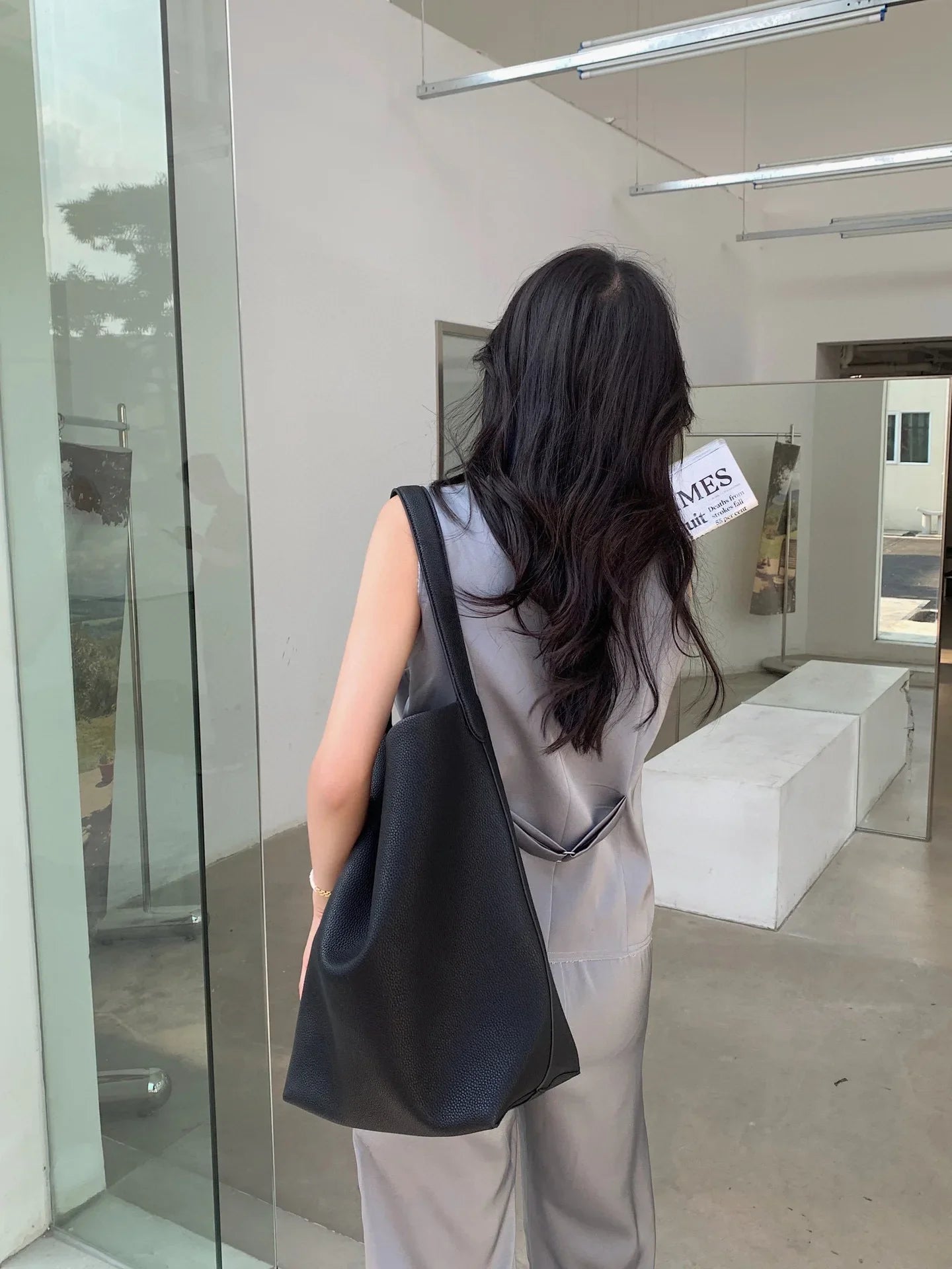 bags : Tote Bag Beige - Premium Leather in van Pantino