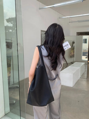 bags : Tote Bag Beige - Premium Leather in van Pantino