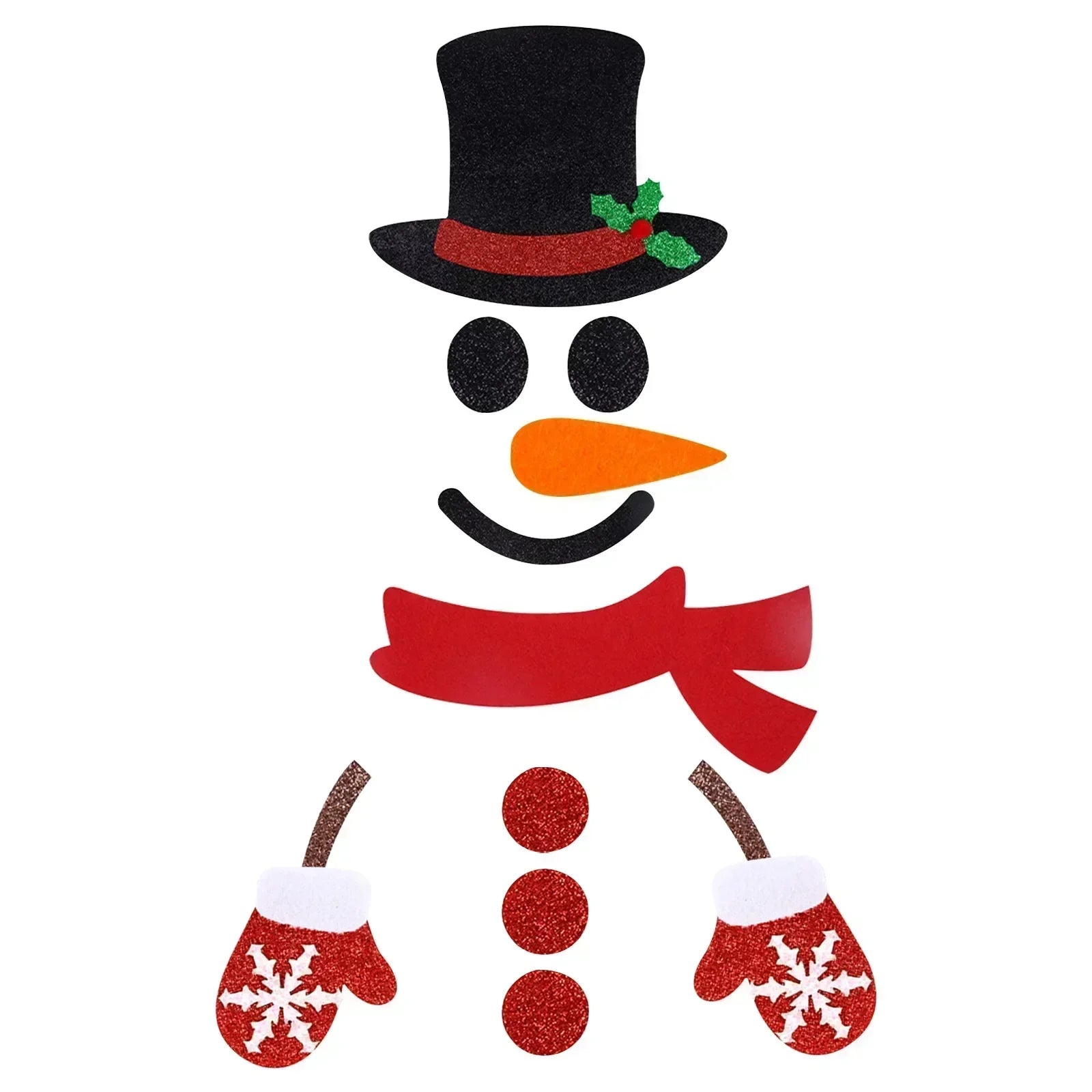 home & garden : Kerstviltstickers voor Deuren en Ramen - Feestelijke Decoratie voor Thuis in Sneeuwman van Pantino