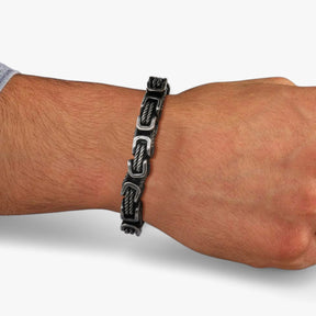 Bracelet : Armband Heren Zilver - Robuust en Tijdloos - Grote in van Pantino