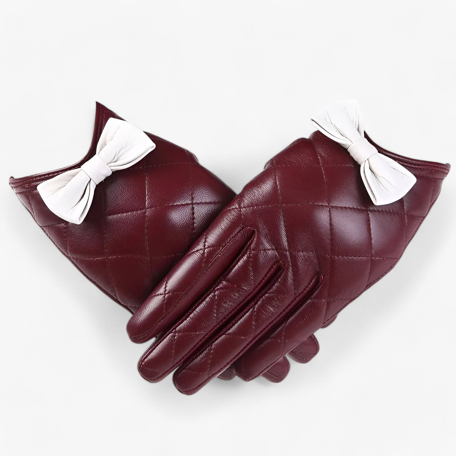 Gloves : Handschoenen Zwart - Chique & Warme Leren - Touchscreen & Comfort in Wijnrood van Pantino