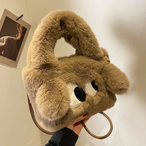 bags : SofficeStile Knuffel Stoffen Tas - Bruin in Bruin van Pantino