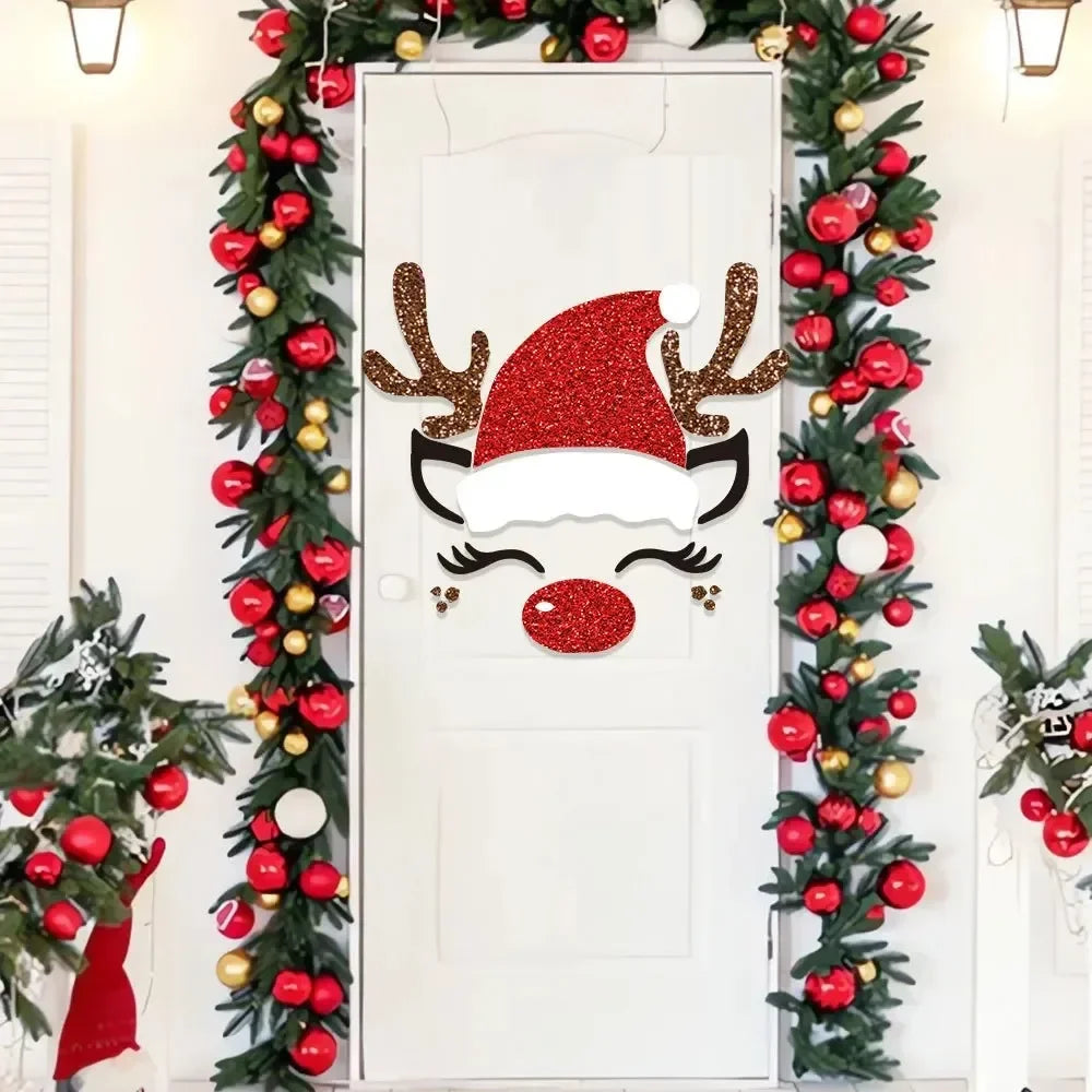 home & garden : Kerstviltstickers voor Deuren en Ramen - Feestelijke Decoratie voor Thuis in van Pantino