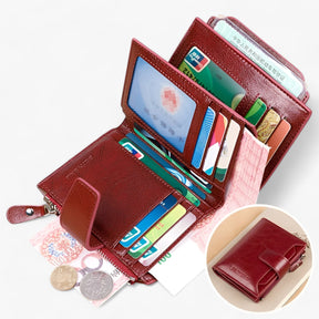 bags : Lederen Portemonnee voor Dames Rfid - Bruin in van Pantino