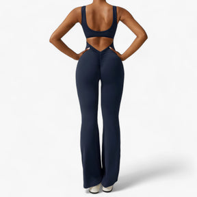 Jumpsuit : Yoga Jumpsuit - Stretch voor Maximale Flexibiliteit - Embleem Blauw in van Pantino