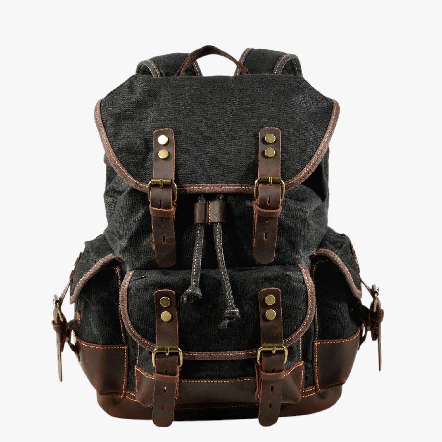 Bags : Heren Wandelrugzak Grote Capaciteit Canvas en Leer in van Pantinoshop