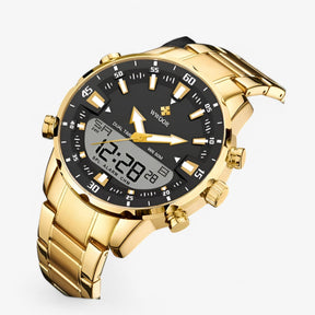 watches : Horloge Heren Zilverblauw - Robuuste Sporthorloge van Roestvrij Staal met Nauwkeurig Kwartsmechanisme en Waterbestendig Ontwerp in van Pantino