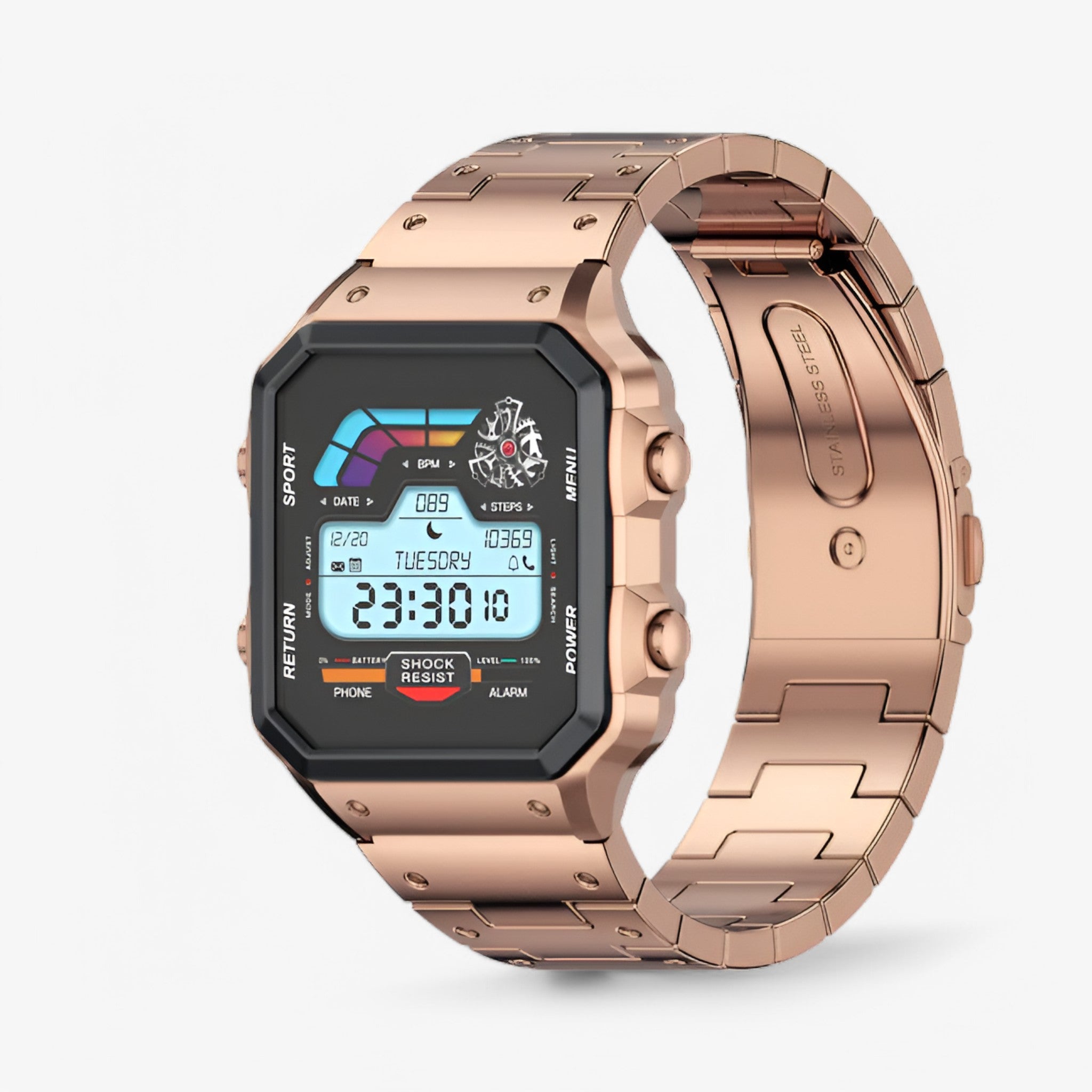 watches : Smartwatch Aw38 Gouden Roze - Hoogwaardige Premium in AW39 Gouden Roze van Pantino