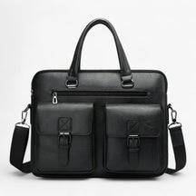 bags : Professionele Tas - Elegant en Ruim - Bruin in Zwart 38 x 7 x 30 van Pantino