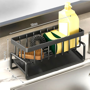 home & garden : CleanFlow - RVS Organizer voor Spons & Handdoek - Zwart in van Pantino