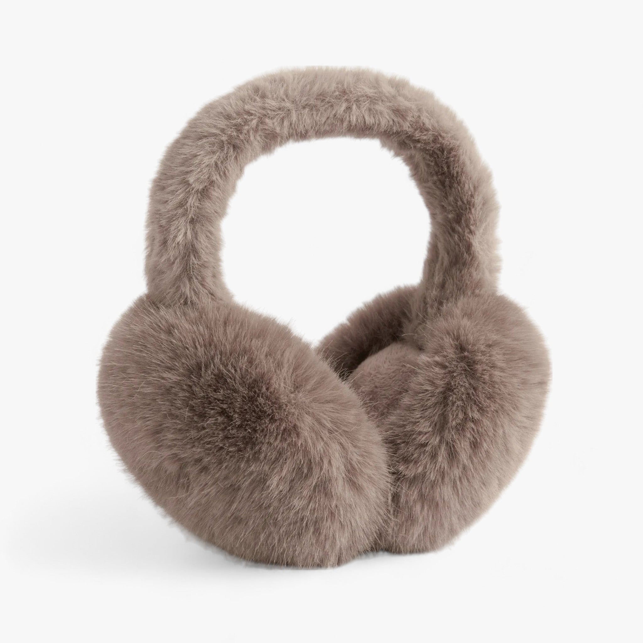 Earmuffs : Nepvachten in Kunstbont - Gezellige Winterwarmte - Zwart Wit in Donkerbruin Lang van Pantino