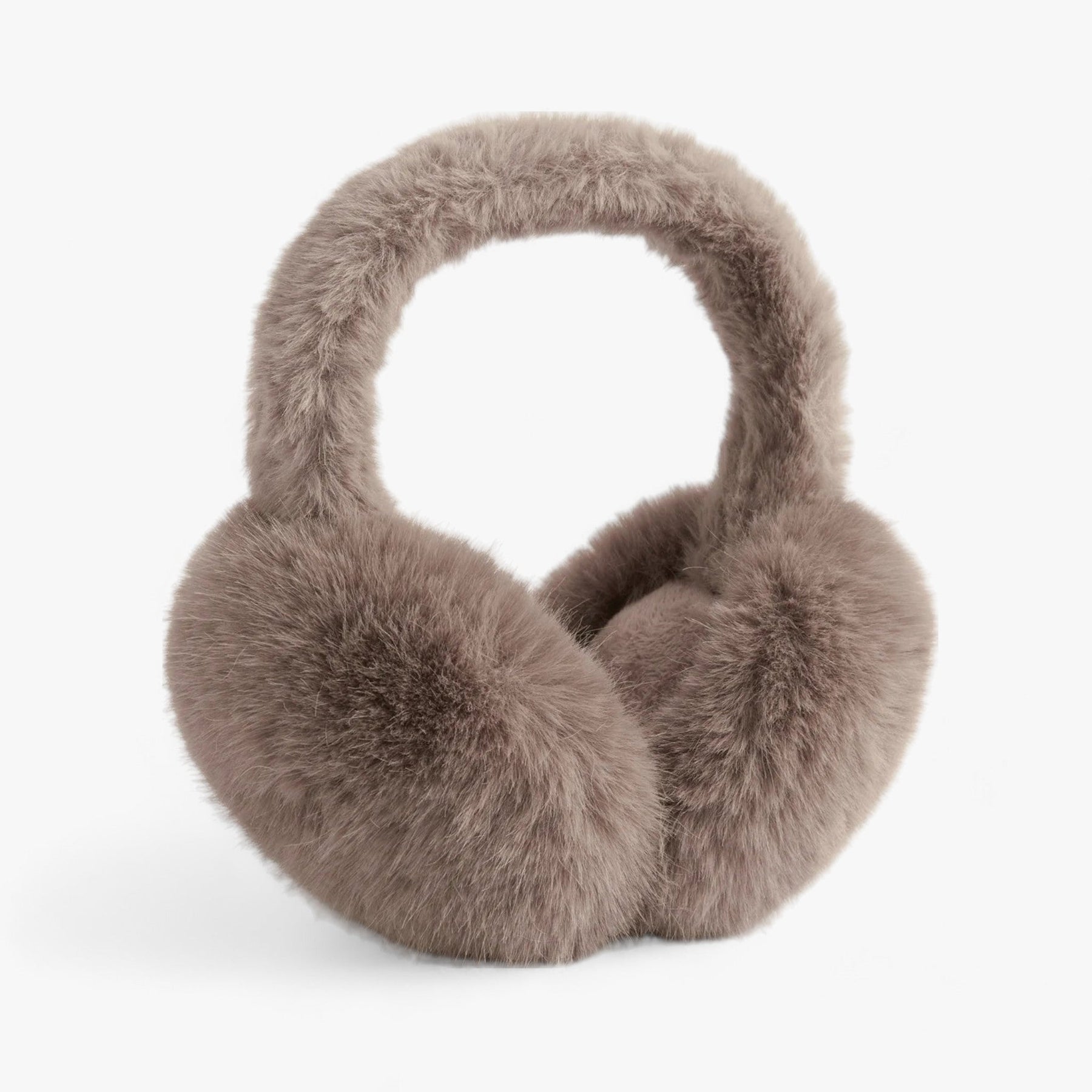Earmuffs : Nepvachten in Kunstbont - Gezellige Winterwarmte - Zwart Wit in Donkerbruin Lang van Pantino