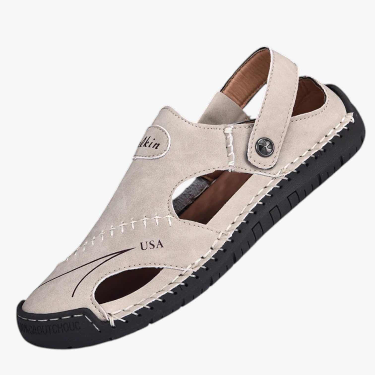 Sandals : Zomersandalen voor heren - Ademend leer en antislipzool voor een vleugje stijl in van Pantino