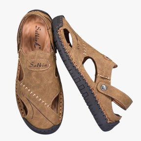 Sandals : Zomersandalen voor heren - Ademend leer en antislipzool voor een vleugje stijl in van Pantino