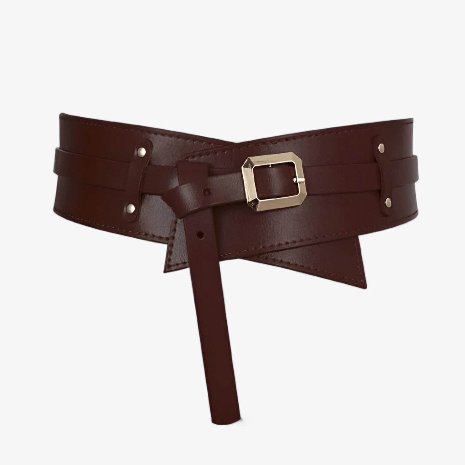 Belt : Zwarte Echt Leren Dames Taille Gordel - Stijlvolle & Multifunctionele Riem in Koffie van Pantino