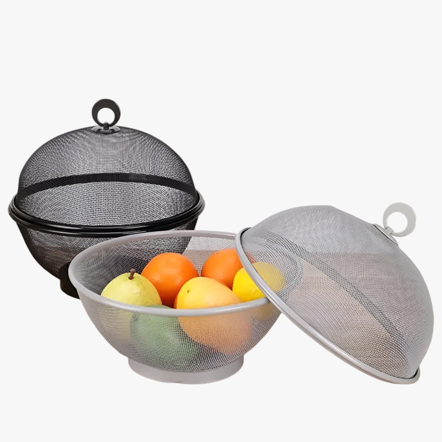 home & garden : Vliegvrij & Ruim: RVS Fruitschaal met Deksel en Groot Volume - Rood in van Pantino