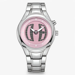watches : Horloge Heren Zwart - Retro Herenhorloge Roestvrij Staal Analoog in Roos van Pantino