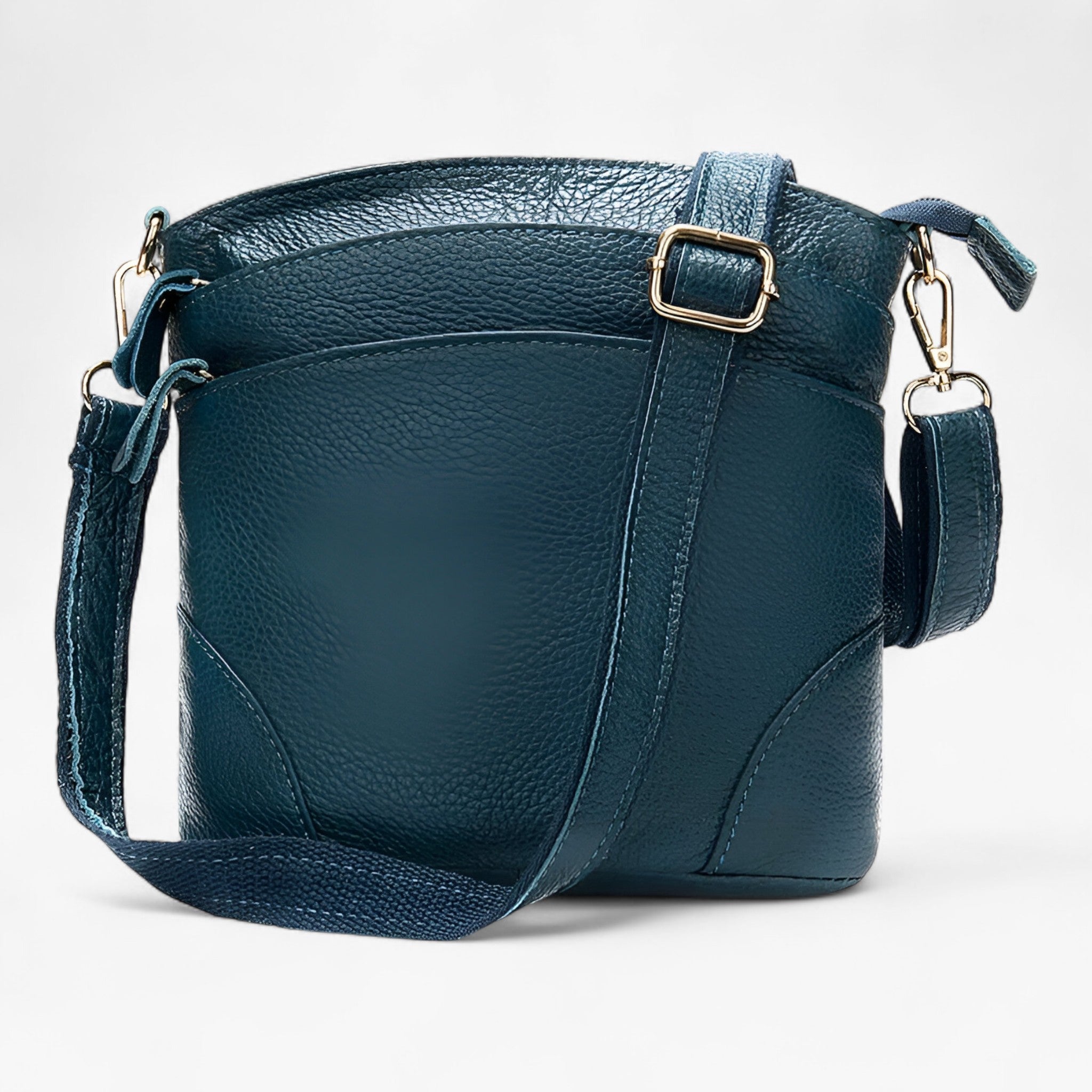 bags : Schoudertas Dames Zwart - Echte Lederen in Blauw van Pantino