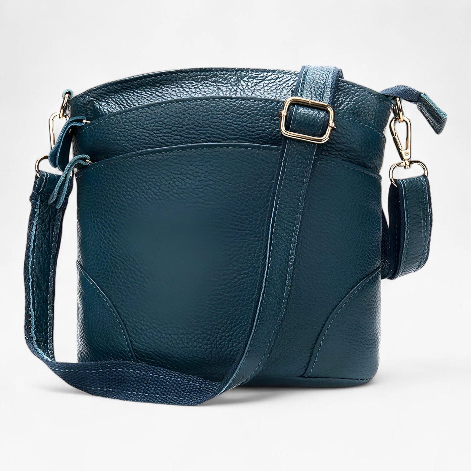 bags : Schoudertas Dames Zwart - Echte Lederen in Blauw van Pantino