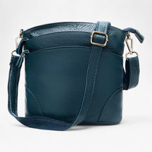 bags : Schoudertas Dames Zwart - Echte Lederen in Blauw van Pantino