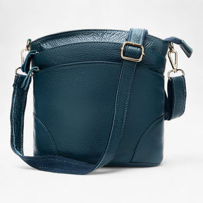bags : Schoudertas Dames Zwart - Echte Lederen in Blauw van Pantino