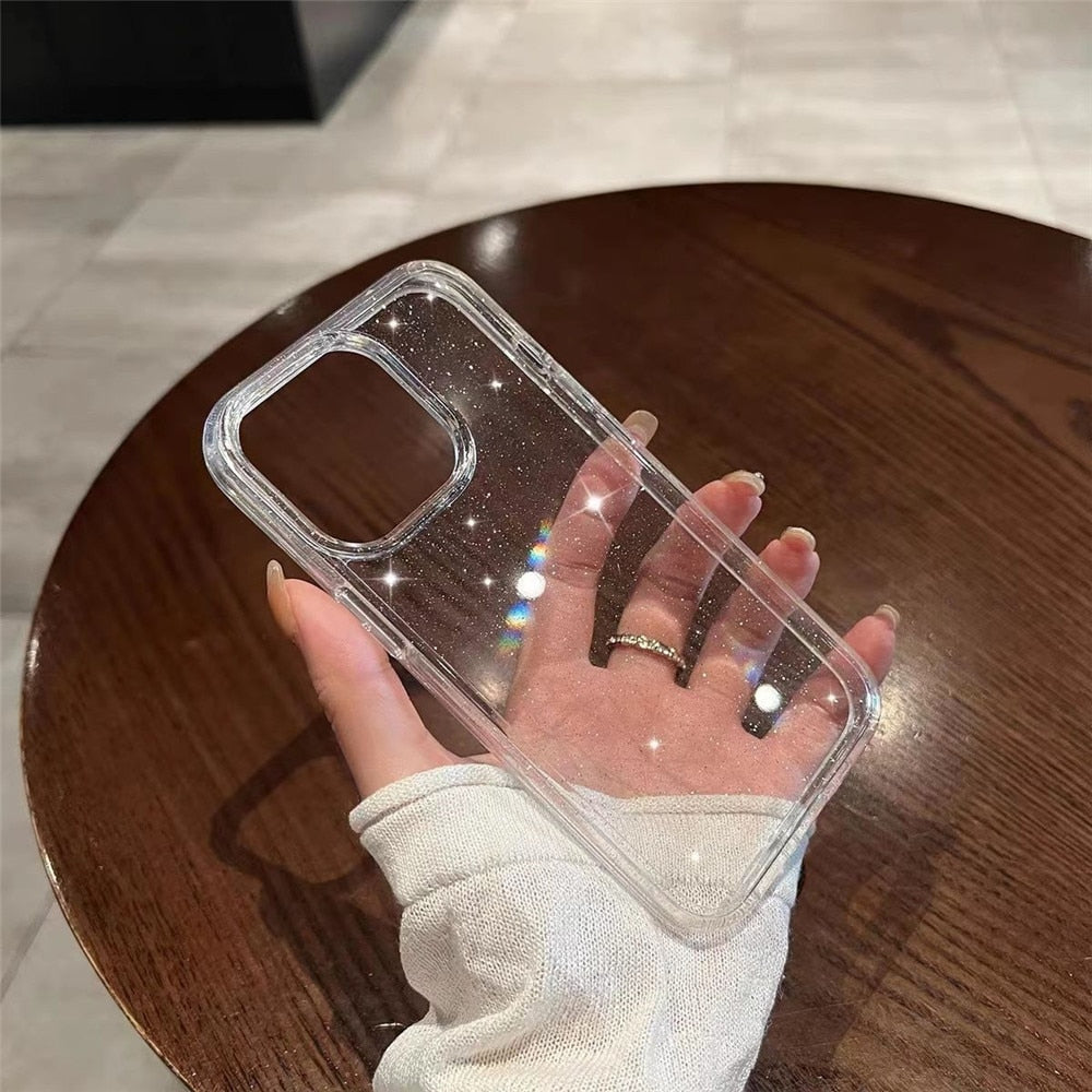 Phone Case : Luxe Glimmer Case - Bescherm Je Telefoon in Stijl - Zwart in van Pantino