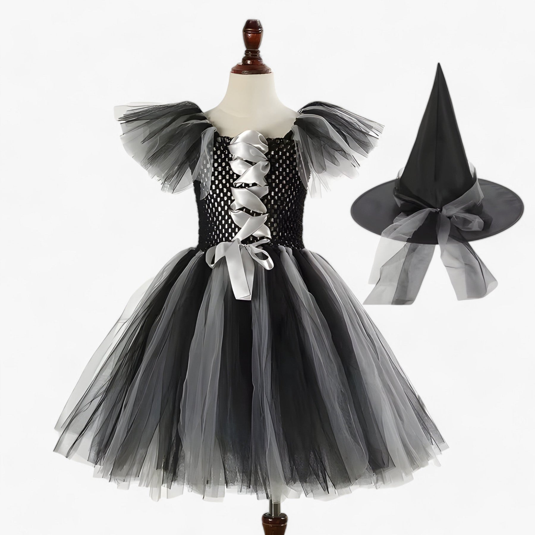 Costume Set : Tutu Jurk en Accessoires voor Halloween en Carnaval in Heksstijl 2 van Pantino