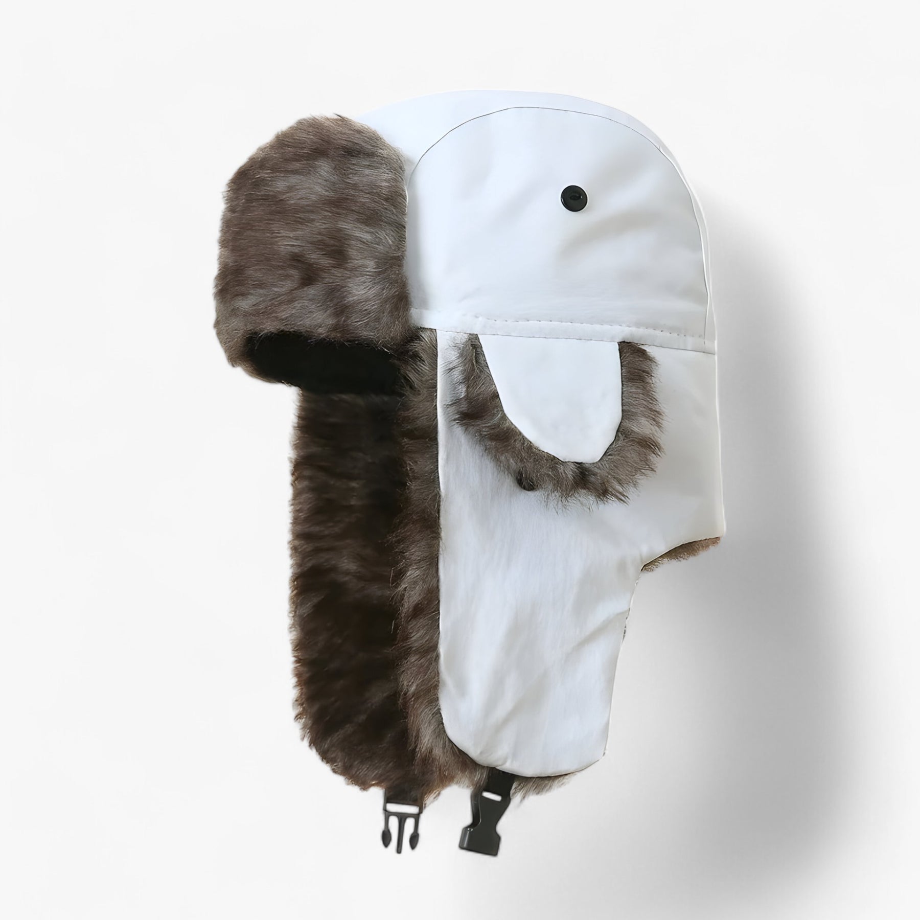Hat : Hoed Beige - Warme Russische Winterhoed - Beschermt Tegen Kou & Wind in Wit Één maat van Pantino