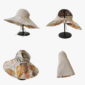 Sun Hat : Zomerhoed met Brede Rand - Ultieme UV-bescherming in Boho-look - Marineblauw in van Pantino