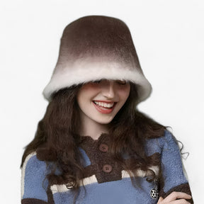 Fisherman Hat : Hoed Blauw - Warme Konijnenbont Vissershoed - Elegante Stijl en Comfort in van Pantino